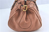 Authentic Chloe Paddington Leather Shoulder Hand Bag Brown J0448