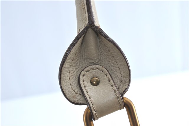 Authentic Chloe Paddington Leather Shoulder Hand Bag Purse Ivory J0450