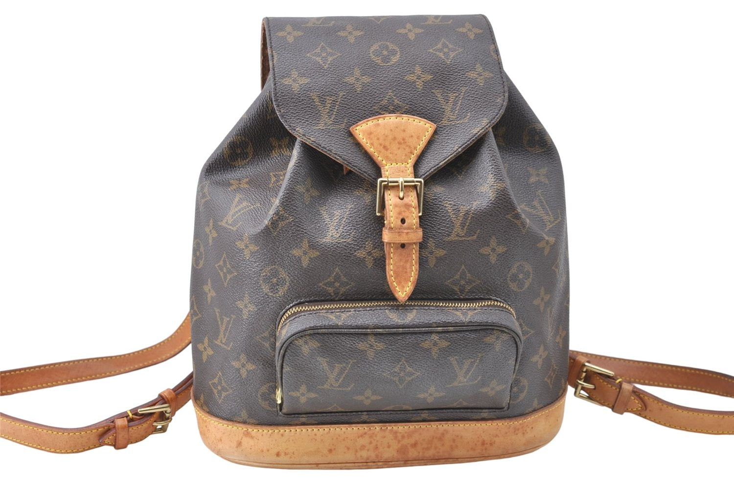 Authentic Louis Vuitton Monogram Montsouris MM Backpack M51136 LV J0452