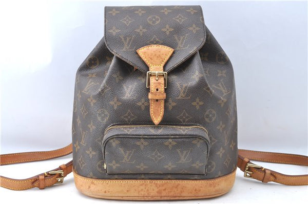 Authentic Louis Vuitton Monogram Montsouris MM Backpack M51136 LV J0452