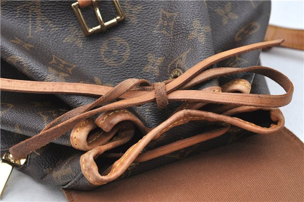 Authentic Louis Vuitton Monogram Montsouris MM Backpack M51136 LV J0452