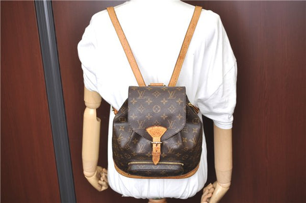 Authentic Louis Vuitton Monogram Montsouris MM Backpack M51136 LV J0452