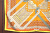 Authentic HERMES Carre 90 Scarf "BRINS DOR" Silk Light Yellow Box J0455