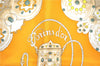 Authentic HERMES Carre 90 Scarf "BRINS DOR" Silk Light Yellow Box J0455