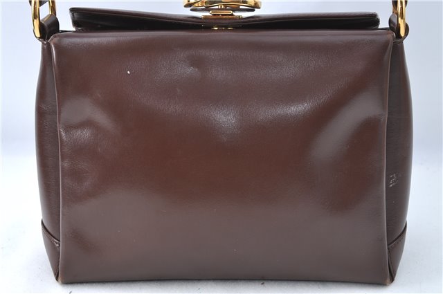 Authentic GUCCI Shoulder Hand Bag Purse Leather Brown J0458