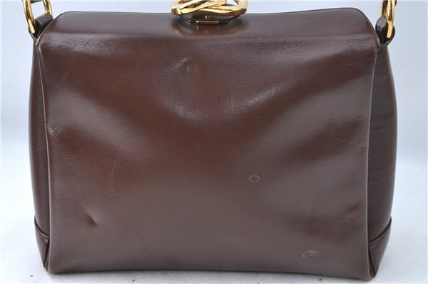 Authentic GUCCI Shoulder Hand Bag Purse Leather Brown J0458