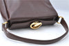Authentic GUCCI Shoulder Hand Bag Purse Leather Brown J0458