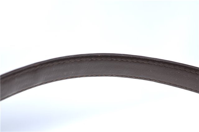 Authentic GUCCI Shoulder Hand Bag Purse Leather Brown J0458