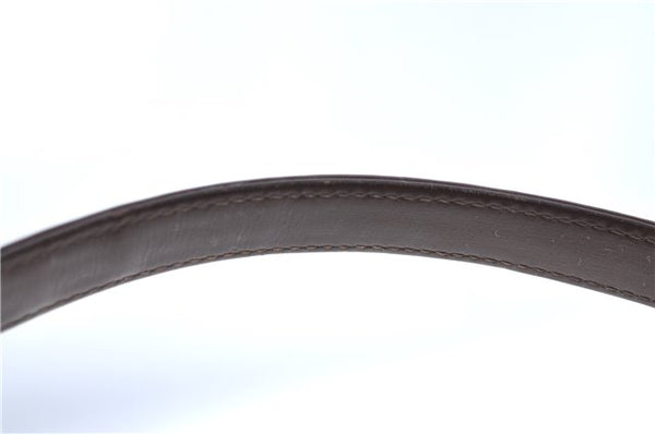 Authentic GUCCI Shoulder Hand Bag Purse Leather Brown J0458