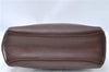 Authentic GUCCI Shoulder Hand Bag Purse Leather Brown J0458