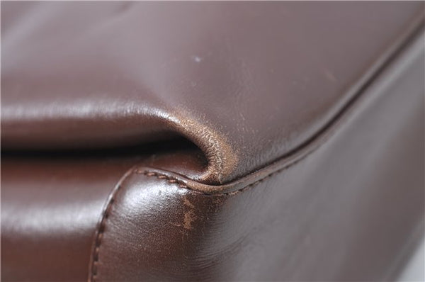 Authentic GUCCI Shoulder Hand Bag Purse Leather Brown J0458