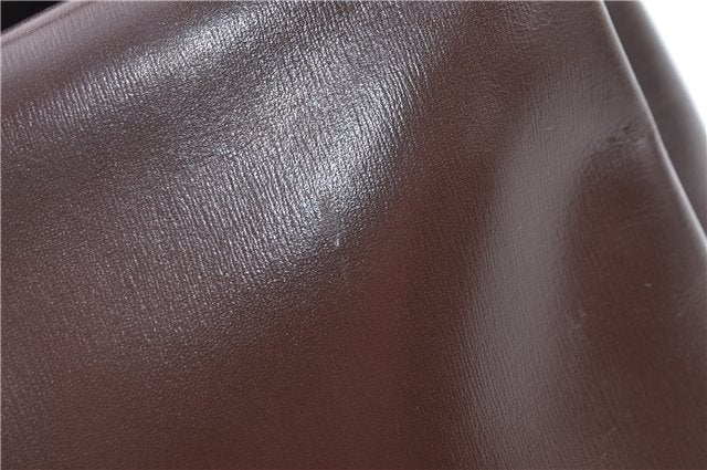 Authentic GUCCI Shoulder Hand Bag Purse Leather Brown J0458