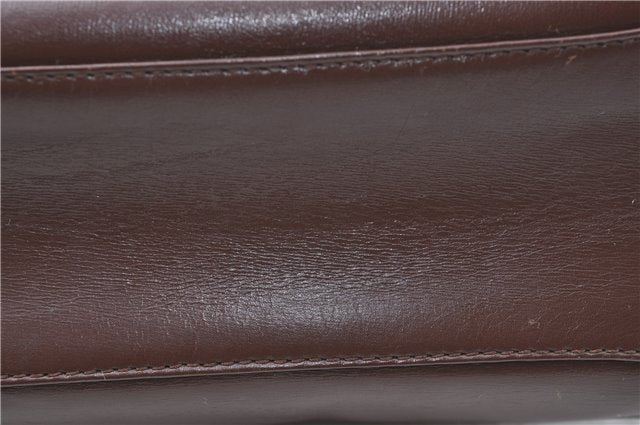 Authentic GUCCI Shoulder Hand Bag Purse Leather Brown J0458