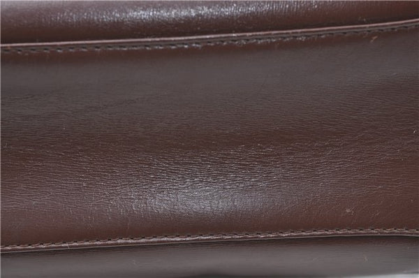 Authentic GUCCI Shoulder Hand Bag Purse Leather Brown J0458