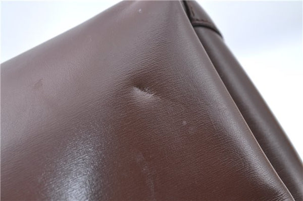 Authentic GUCCI Shoulder Hand Bag Purse Leather Brown J0458