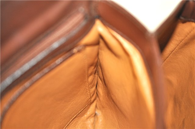 Authentic GUCCI Shoulder Hand Bag Purse Leather Brown J0458