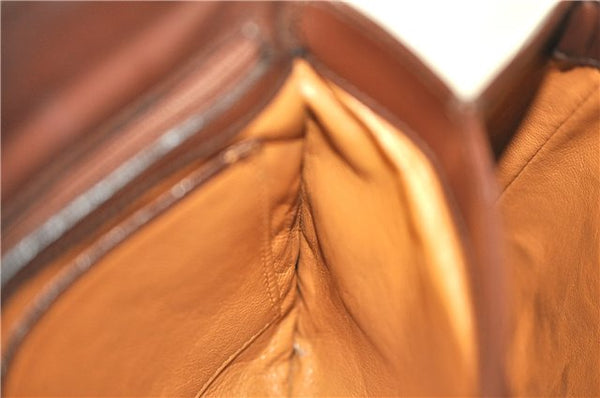 Authentic GUCCI Shoulder Hand Bag Purse Leather Brown J0458