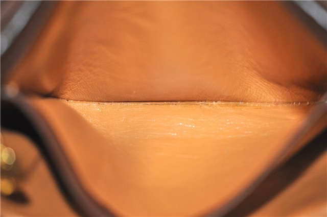 Authentic GUCCI Shoulder Hand Bag Purse Leather Brown J0458