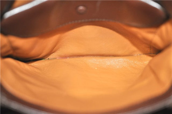 Authentic GUCCI Shoulder Hand Bag Purse Leather Brown J0458