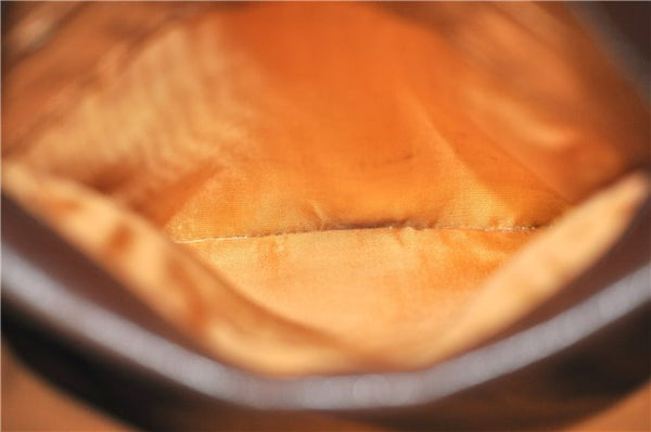 Authentic GUCCI Shoulder Hand Bag Purse Leather Brown J0458