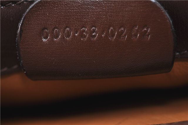 Authentic GUCCI Shoulder Hand Bag Purse Leather Brown J0458