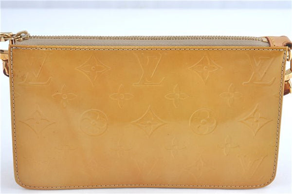 Authentic Louis Vuitton Vernis Lexington Hand Bag Pouch Yellow M91010 LV J0466