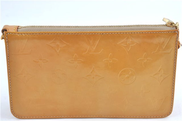 Authentic Louis Vuitton Vernis Lexington Hand Bag Pouch Yellow M91010 LV J0466