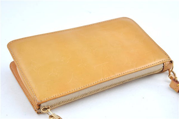 Authentic Louis Vuitton Vernis Lexington Hand Bag Pouch Yellow M91010 LV J0466