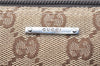 Authentic GUCCI Hand Bag Pouch Purse GG Canvas Leather 07198 Brown J0472