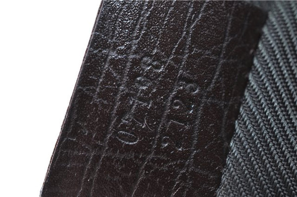 Authentic GUCCI Hand Bag Pouch Purse GG Canvas Leather 07198 Brown J0472