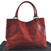 Authentic GUCCI Shoulder Tote Bag GG Canvas Leather 113016 Red J0480