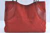 Authentic GUCCI Shoulder Tote Bag GG Canvas Leather 113016 Red J0480