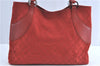 Authentic GUCCI Shoulder Tote Bag GG Canvas Leather 113016 Red J0480