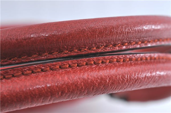 Authentic GUCCI Shoulder Tote Bag GG Canvas Leather 113016 Red J0480