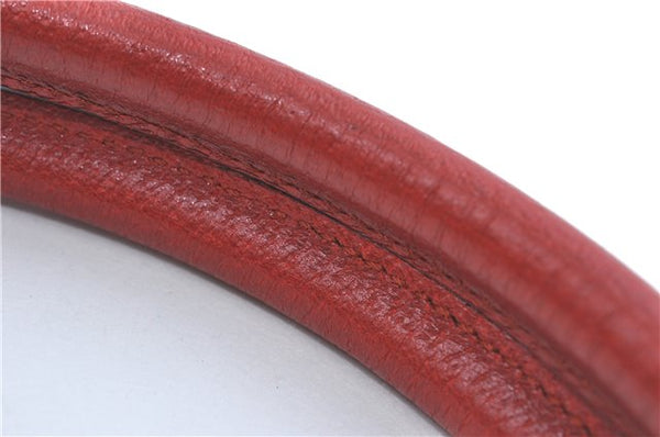 Authentic GUCCI Shoulder Tote Bag GG Canvas Leather 113016 Red J0480