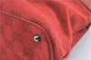 Authentic GUCCI Shoulder Tote Bag GG Canvas Leather 113016 Red J0480