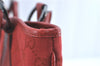Authentic GUCCI Shoulder Tote Bag GG Canvas Leather 113016 Red J0480