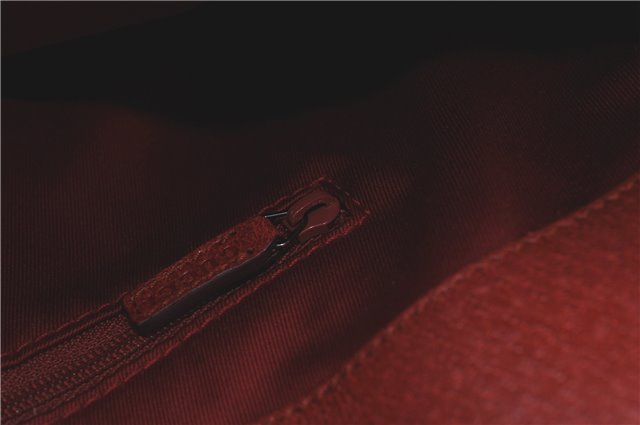 Authentic GUCCI Shoulder Tote Bag GG Canvas Leather 113016 Red J0480