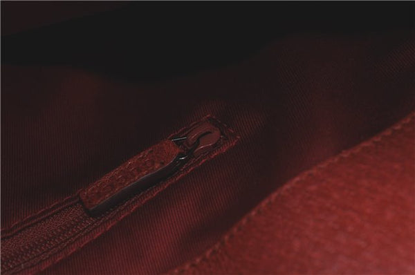 Authentic GUCCI Shoulder Tote Bag GG Canvas Leather 113016 Red J0480