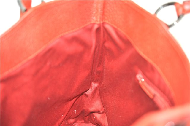 Authentic GUCCI Shoulder Tote Bag GG Canvas Leather 113016 Red J0480