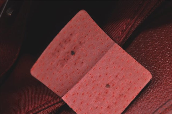 Authentic GUCCI Shoulder Tote Bag GG Canvas Leather 113016 Red J0480