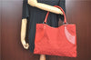Authentic GUCCI Shoulder Tote Bag GG Canvas Leather 113016 Red J0480