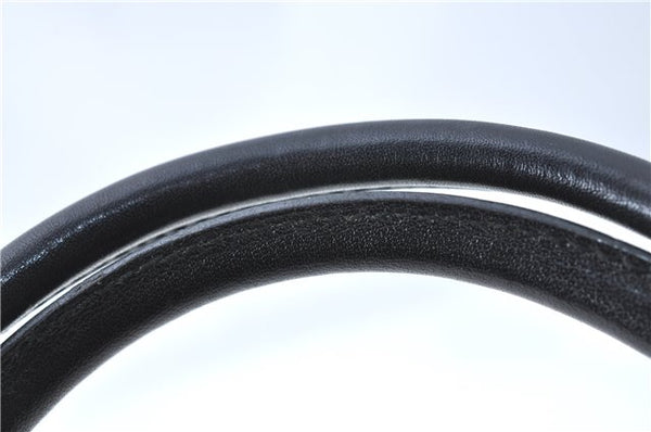 Authentic GUCCI Jackie Hand Tote Bag Purse GG Canvas Leather 0021065 Black J0481