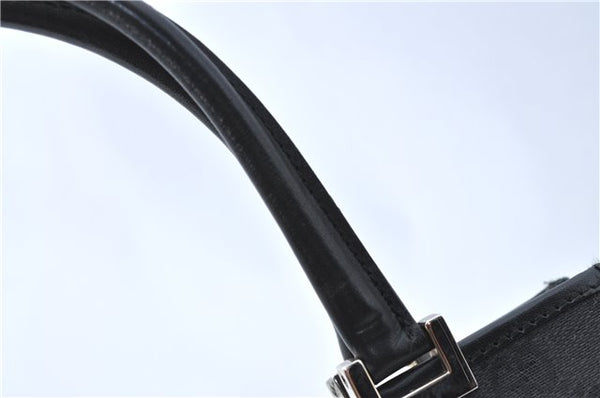 Authentic GUCCI Jackie Hand Tote Bag Purse GG Canvas Leather 0021065 Black J0481