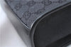 Authentic GUCCI Jackie Hand Tote Bag Purse GG Canvas Leather 0021065 Black J0481