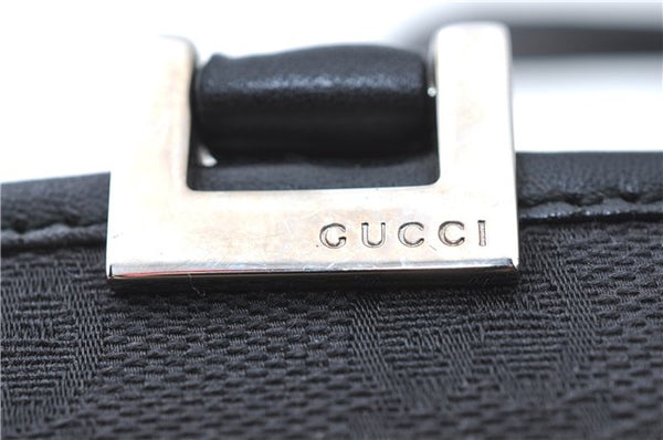 Authentic GUCCI Jackie Hand Tote Bag Purse GG Canvas Leather 0021065 Black J0481