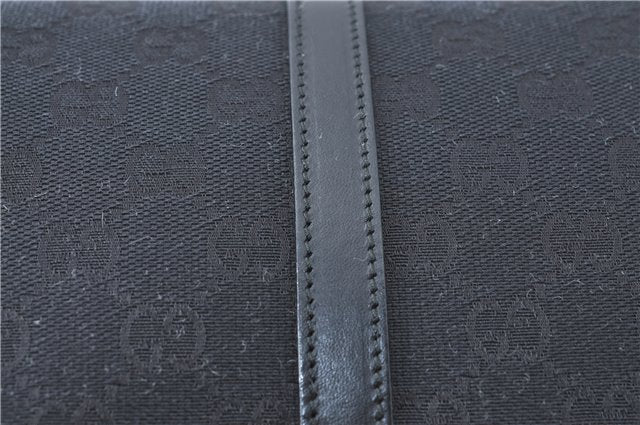 Authentic GUCCI Jackie Hand Tote Bag Purse GG Canvas Leather 0021065 Black J0481