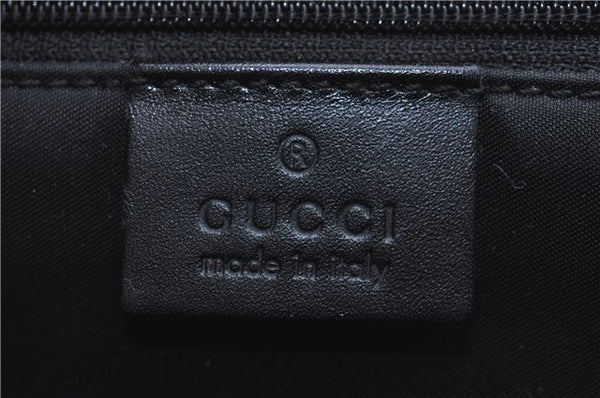 Authentic GUCCI Jackie Hand Tote Bag Purse GG Canvas Leather 0021065 Black J0481