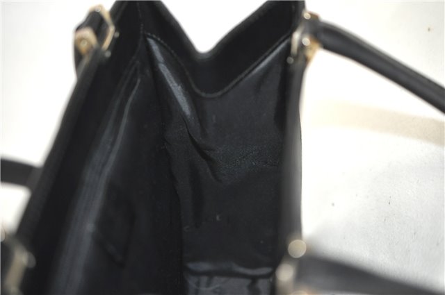 Authentic GUCCI Jackie Hand Tote Bag Purse GG Canvas Leather 0021065 Black J0481