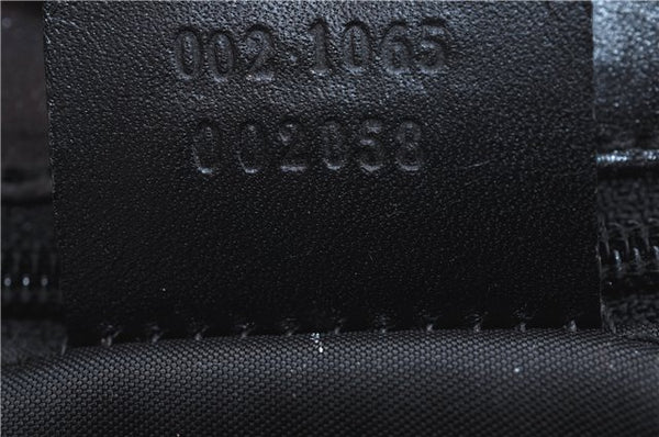 Authentic GUCCI Jackie Hand Tote Bag Purse GG Canvas Leather 0021065 Black J0481